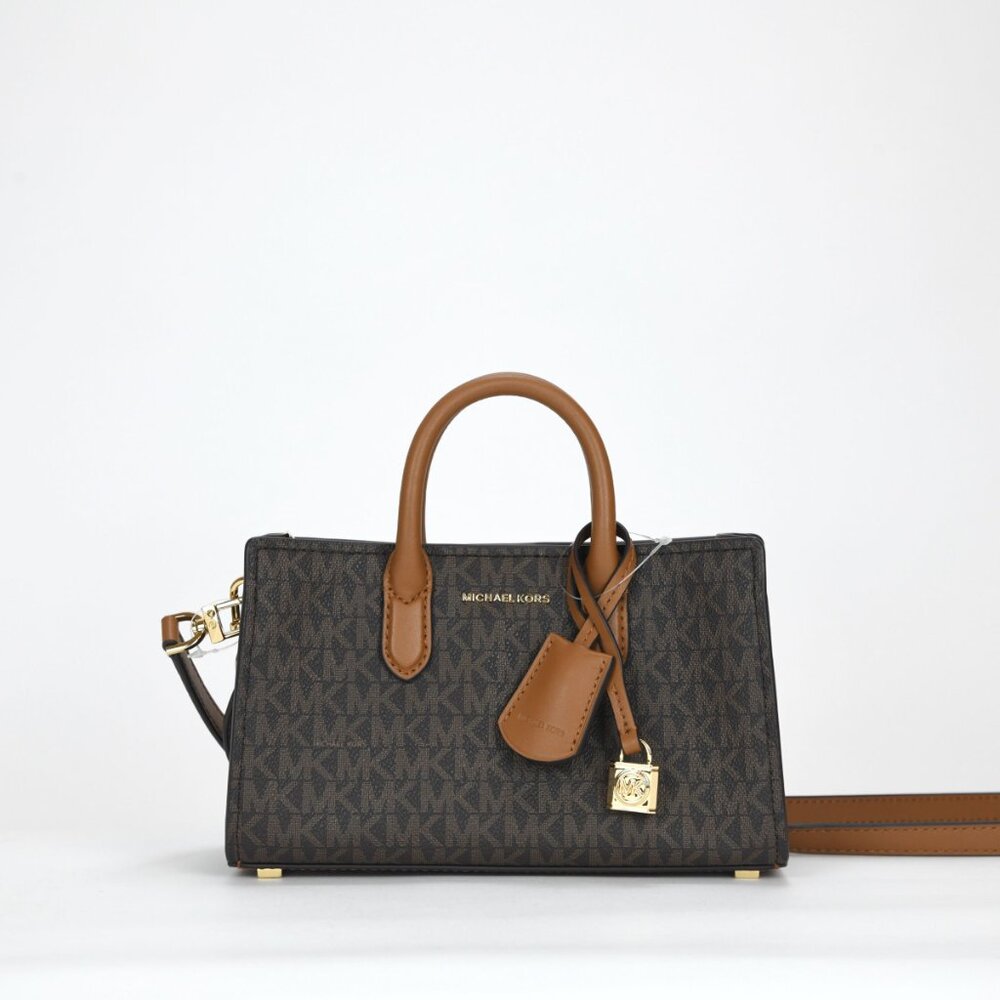 Michael Kors Scarlett Logo Extra Small East West Crossbody Bag - Brn/Acorn